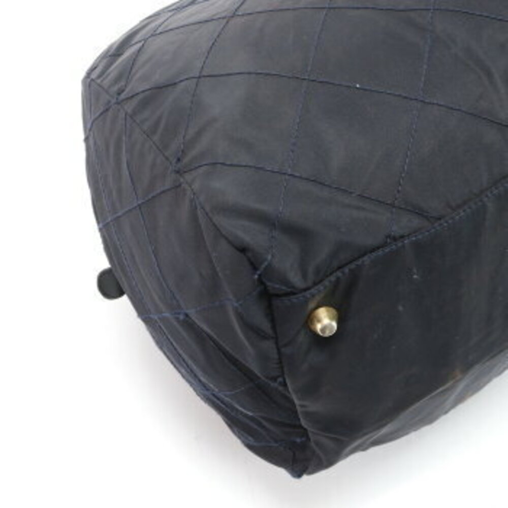 Prada Tessuto Quilted Boston Bag Chain Triangle Logo Leather Trips Travel EHM - Picture 10 of 14